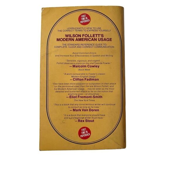 Modern American Usage Paperback Book 1974 English Language - Picture 2 of 15